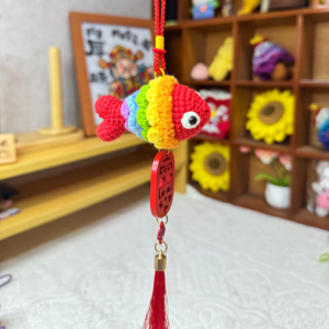 Handmade Chinese Style Woven Fish Charm – A Symbol of Good Fortune for Car, Bag & Home Decor