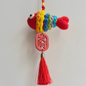 Handmade Chinese Style Woven Fish Charm – A Symbol of Good Fortune for Car, Bag & Home Decor